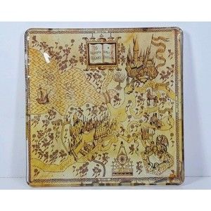 Harry Potter Map Inspired Art Handcrafted Deco Podge Decorative Plate